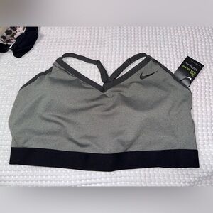 NWT NIKE Plus Size Indy Dri-FIT Low-Impact Sports Bra, Carbon Heather 3X